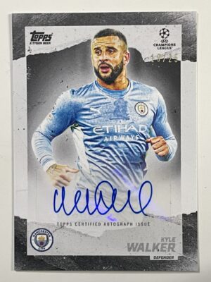 Kyle Walker Manchester City 19:25 Autograph Parallel Topps Gold 2021 UEFA Champions League Football Card