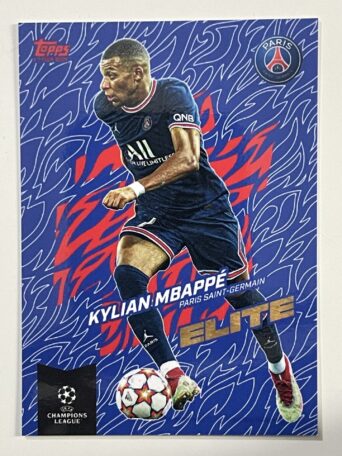 Kylian Mbappe PSG Elite Topps Gold 2021 UEFA Champions League Football Card