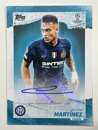 Lautaro Martinez Inter Milan 23:49 Autograph Parallel Topps Gold 2021 UEFA Champions League Football Card