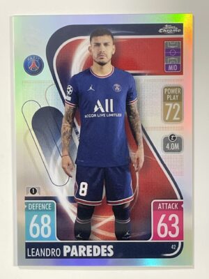Leandro Paredes Refractor Topps Match Attax Chrome 2021 2022