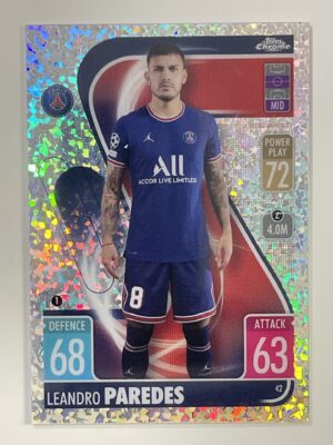 Leandro Paredes Speckle Refractor Topps Match Attax Chrome 2021 2022