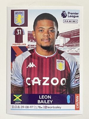 Leon Bailey Aston Villa Panini Premier League 2022 Football Sticker