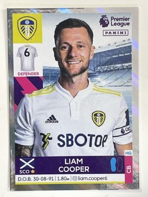 Liam Cooper Captain Leeds United Panini Premier League 2022 Football Sticker