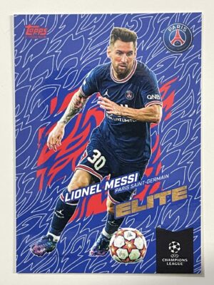 Lionel Messi PSG Elite Topps Gold 2021 UEFA Champions League Football Card