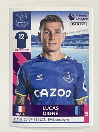 Lucas Digne Everton Panini Premier League 2022 Football Sticker