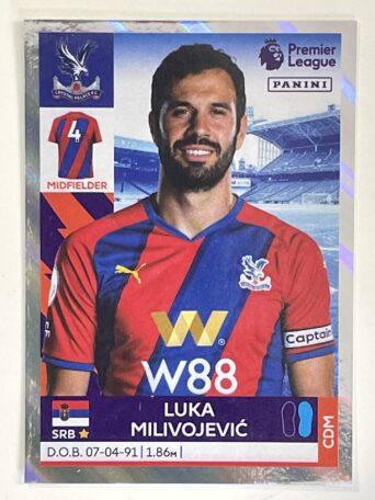 Luka Milivojevic Captain Crystal Palace Panini Premier League 2022 Football Sticker