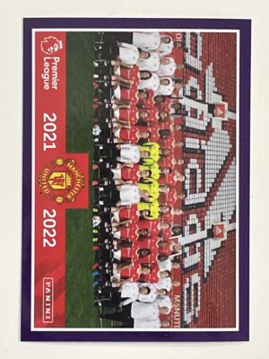 Manchester United Team Photo Panini Premier League 2022 Football Sticker