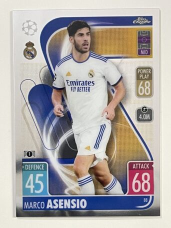 Marco Asensio Real Madrid Topps Match Attax Chrome 2021 2022 Football Card