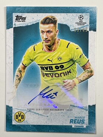 Marco Reus Borussia Dortmund 09:49 Autograph Parallel Topps Gold 2021 UEFA Champions League Football Card