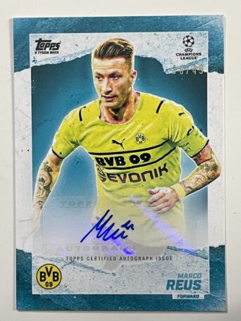Marco Reus Borussia Dortmund 30:49 Autograph Parallel Topps Gold 2021 UEFA Champions League Football Card