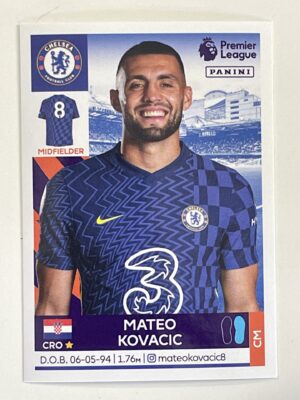 Mateo Kovacic Chelsea Panini Premier League 2022 Football Sticker