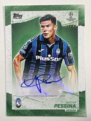 Matteo Pessina Atalanta 03:99 Autograph Parallel Topps Gold 2021 UEFA Champions League Football Card