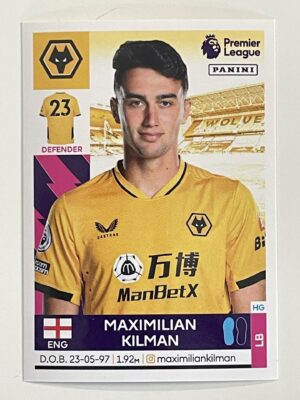 Maximilian Kilman Wolves Panini Premier League 2022 Football Sticker