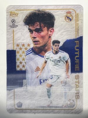 Miguel Gutierrez Real Madrid Future Stars Rookie Topps Gold 2021 UEFA Champions League Football Card