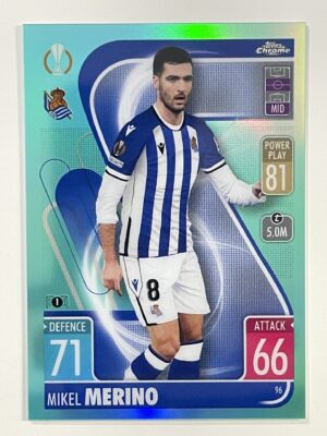 2021 Topps Chrome X Real Sociedad Mikel Merino Refractor On Card