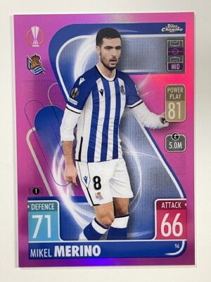 Mikel Merino Pink Parallel Topps Match Attax Chrome 2021 2022