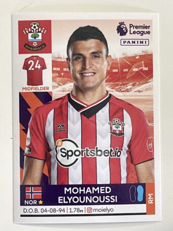 Mohamed Elyounoussi Southampton Panini Premier League 2022 Football Sticker