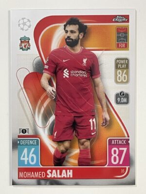 Mohamed Salah Liverpool Topps Match Attax Chrome 2021 2022 Football Card