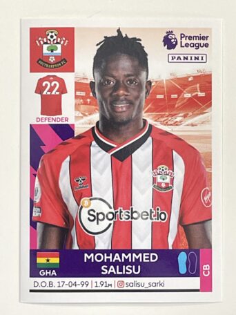 Mohammed Salisu Southampton Panini Premier League 2022 Football Sticker