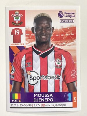 Moussa Djenepo Southampton Panini Premier League 2022 Football Sticker