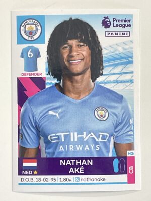 Nathan Ake Manchester City Panini Premier League 2022 Football Sticker