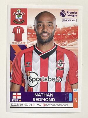 Nathan Redmond Southampton Panini Premier League 2022 Football Sticker