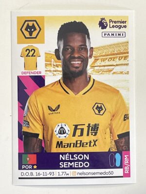 Nelson Semedo Wolves Panini Premier League 2022 Football Sticker