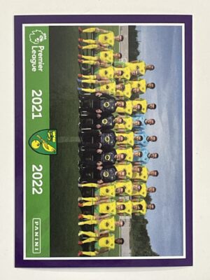 Norwich City Team Photo Panini Premier League 2022 Football Sticker
