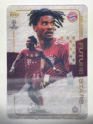 Omar Richards Bayern Munich Future Stars Rookie Topps Gold 2021 UEFA Champions League Football Card