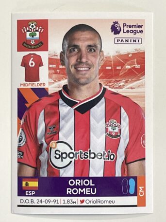 Oriol Romeu Southampton Panini Premier League 2022 Football Sticker