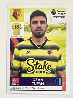 Ozan Tufan Watford Panini Premier League 2022 Football Sticker