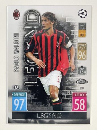 Paolo Maldini Legend AC Milan Topps Match Attax Chrome 2021 2022 Football Card