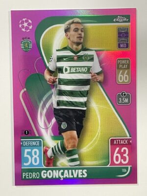 Pedro Goncalves Pink Parallel Topps Match Attax Chrome 2021 2022