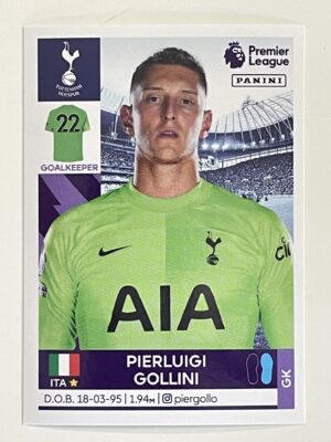 Pierluigi Gollini Tottenham Hotspur Panini Premier League 2022 Football Sticker