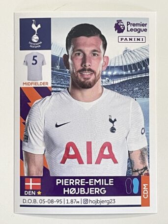Pierre-Emile Hojberg Tottenham Hotspur Panini Premier League 2022 Football Sticker
