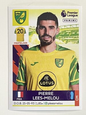 Pierre Lees-Melou Norwich City Panini Premier League 2022 Football Sticker