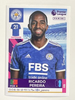 Ricardo Pereira Leicester City Panini Premier League 2022 Football Sticker