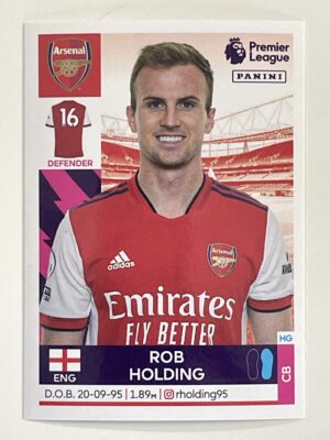 Rob Holding Arsenal Panini Premier League 2022 Football Sticker