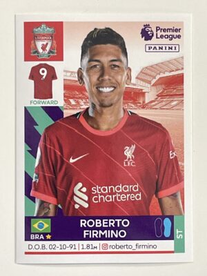 Roberto Firmino Liverpool Panini Premier League 2022 Football Sticker