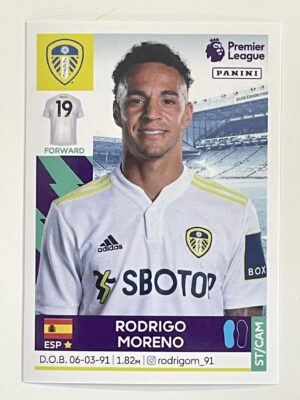 Rodrigo Moreno Leeds United Panini Premier League 2022 Football Sticker