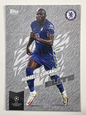 Romelu Lukaku Chelsea 25:25 Parallel Elite Topps Gold 2021 UEFA Champions League Football Card