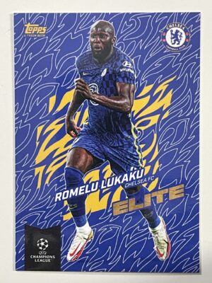 Romelu Lukaku Chelsea Elite Topps Gold 2021 UEFA Champions League Football Card