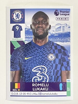 Romelu Lukaku Chelsea Panini Premier League 2022 Football Sticker