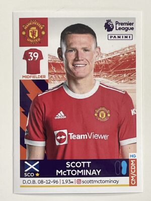 Scott McTominay Manchester United Panini Premier League 2022 Football Sticker