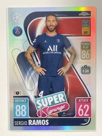 Sergio Ramos Super Signings Refractor Topps Match Attax Chrome 2021 2022