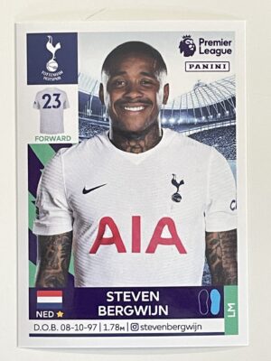 Steven Bergwijn Tottenham Hotspur Panini Premier League 2022 Football Sticker