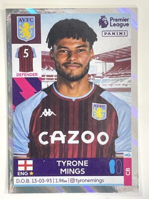 Tyrone Mings Captain Aston Villa Panini Premier League 2022 Football Sticker