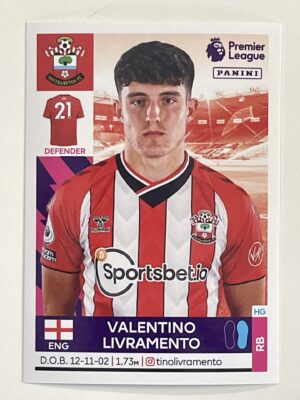Valentino Livramento Southampton Panini Premier League 2022 Football Sticker