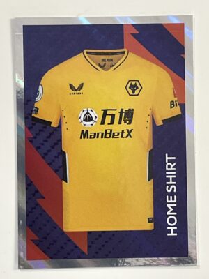Wolves Home Shirt Panini Premier League 2022 Football Sticker