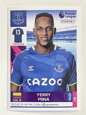 Yerry Mina Everton Panini Premier League 2022 Football Sticker